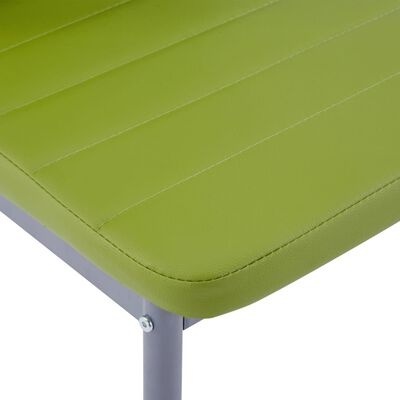 Assento de cadeira verde lima acolchoado com estrutura metálica cinzenta