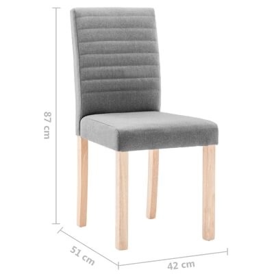 Cadeira estofada cinza com pernas de madeira clara