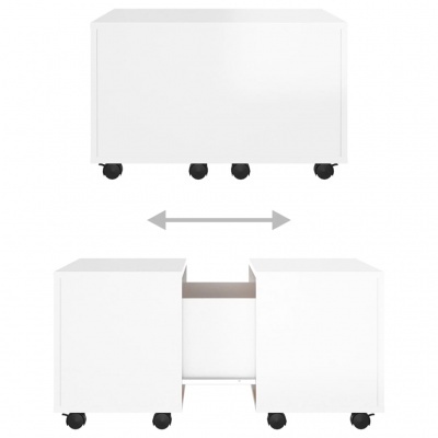 Móvel de armazenamento branco com rodas