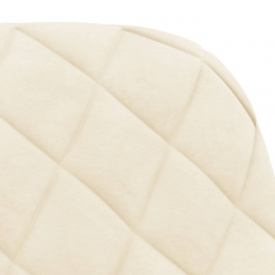 Almofada creme acolchoada com padrão quadrado e cantos arredondados