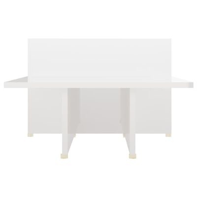 Mesa branca com tampo retangular e três pés