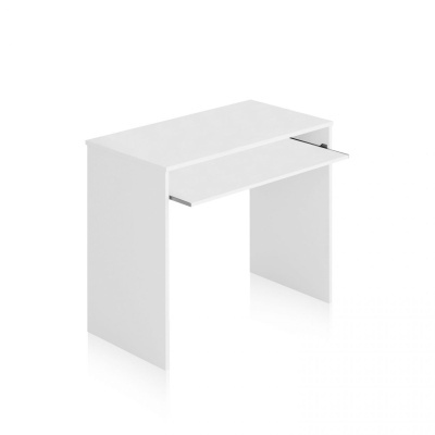 Secretária branca com gaveta deslizante