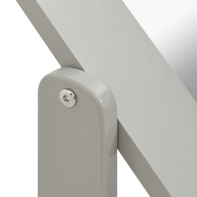 Estrutura metálica cinza clara com parafuso visível