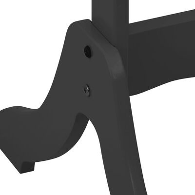 Pé de móvel em madeira pintada de preto com parafusos