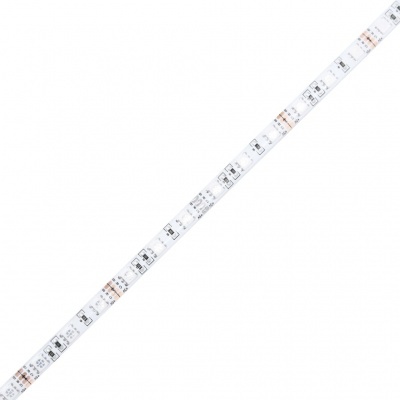 Tira LED flexível com componentes electrónicos visíveis