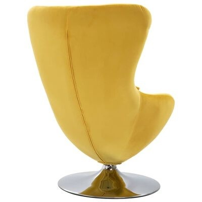 Cadeira amarelo brilhante com base metálica circular
