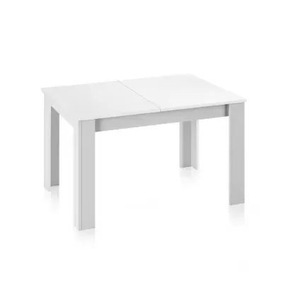 Mesa branca retangular com pernas quadradas