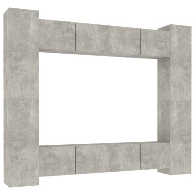 Estrutura retangular para TV cinza com textura mate