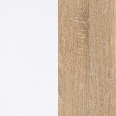 Superfícies branca lisa e castanha com textura de madeira