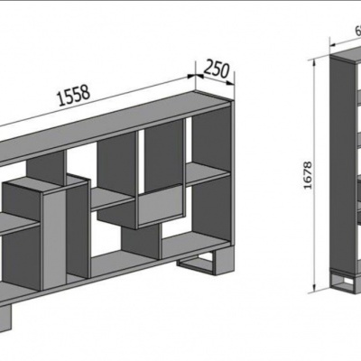 Estante vertical ou horizontal Wave