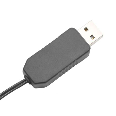 Cabo USB com conector USB tipo A preto e prata
