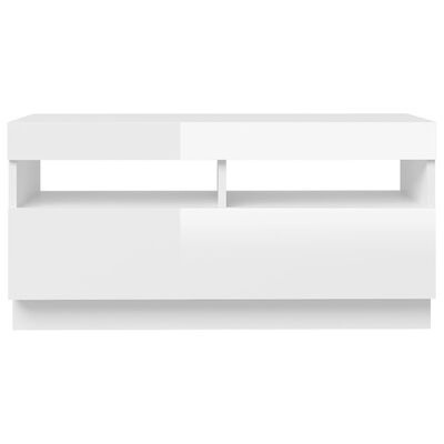 Móvel branco moderno com prateleiras e compartimentos fechados