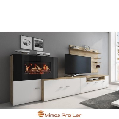 Salao com Lareira Eletrica