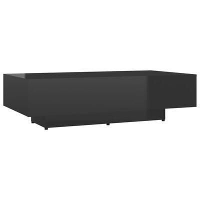 Mesa de centro quadrada preta minimalista