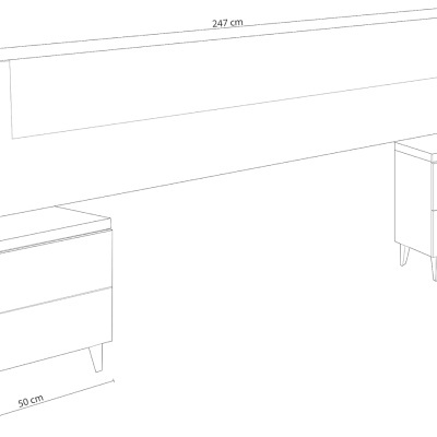Cabeceira e Mesinhas Leo