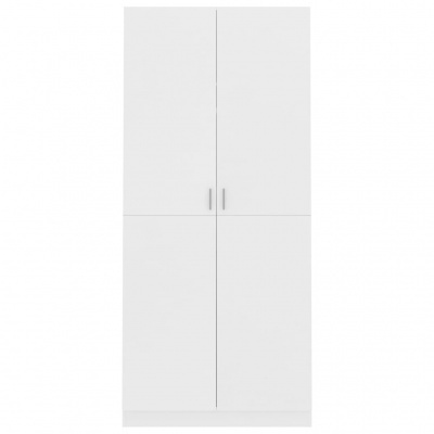 Roupeiro branco de madeira com quatro portas