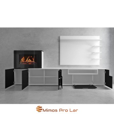 Salao com Lareira Eletrica