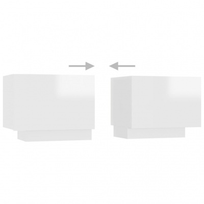 Móvel branco de design moderno composto por duas partes que se encaixam.