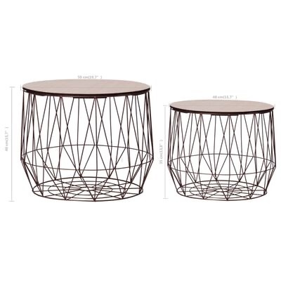 2 Mesas Centro Tambor