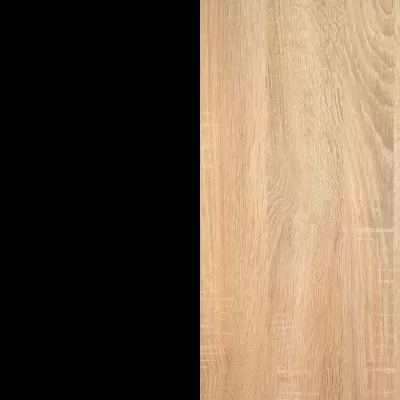 Painel de madeira clara contra fundo preto