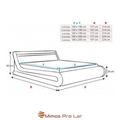 Cama Donna com luz Led