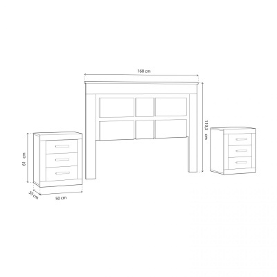 Cabeceira e Mesinhas Kyra
