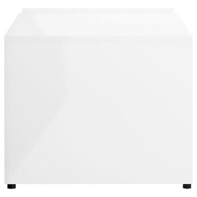 Móvel de arrumação branco lacado brilhante, formato quadrado