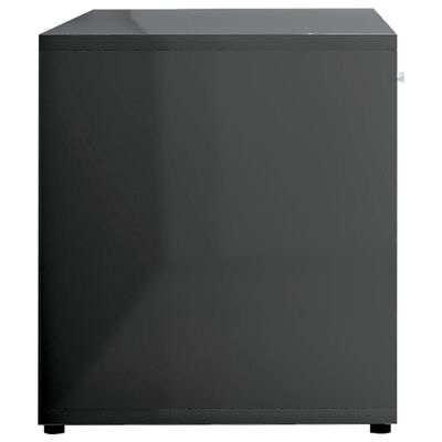 Armário compacto preto com textura lisa e acabamento mate