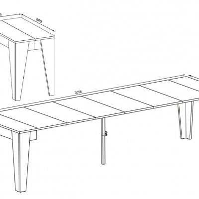 Mesa Extens. 305 cm Mia