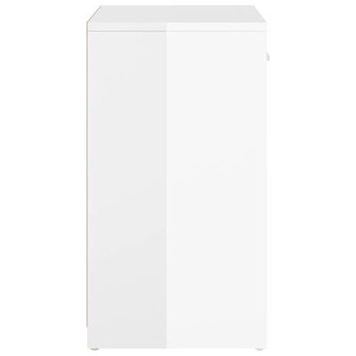 Armário branco de porta única com acabamento mate