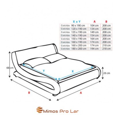 Cama Lux : Solteiro e Casal