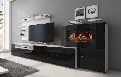 Salao com Lareira Eletrica