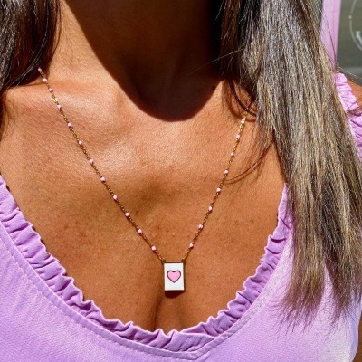 Escapulário Love Rosa