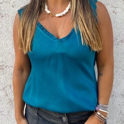 Top Folhinhos Modelo Acetinado | Várias Cores