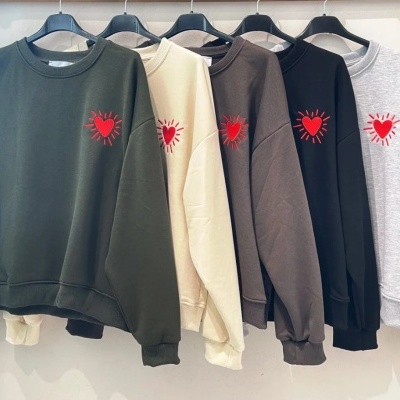 Sweat Coração Bordado