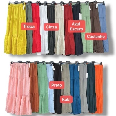 Saia de Linho Samui | Várias cores