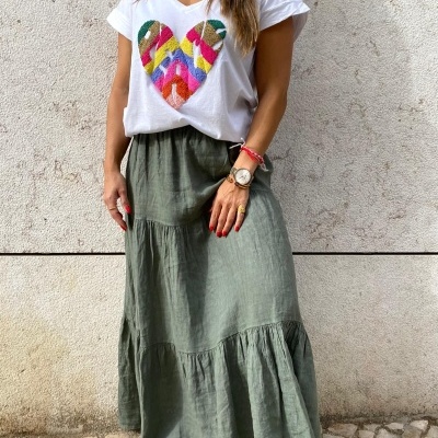 Saia de Linho Samui | Várias cores