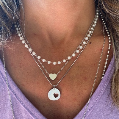 Fio Duplo Pérolas e Coração