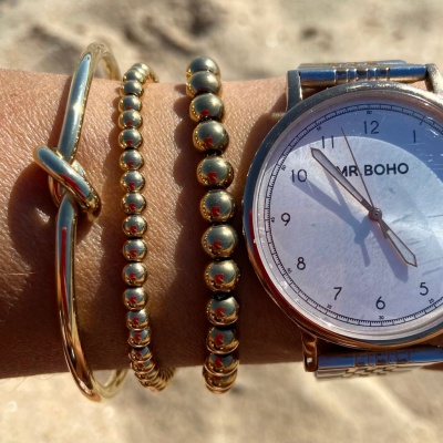 Pulseiras Contas | Dourado