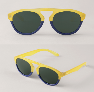 Honey/Dark Blue Wynwood with Classical Lenses