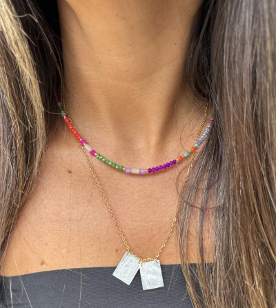 Escapulário Aço Pendentes Madrepérola