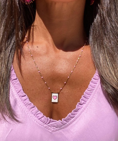 Escapulário Love Rosa