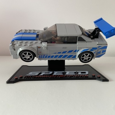 Suporte para LEGO Speed Champions Velocidade Furiosa Nissan Skyline GT-R (R34)