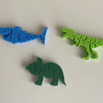 Conjunto de Fidget Toys # Flexíveis # Verde e Azul