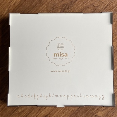 Caixa organizadora # Alfabeto cursivo minúsculo