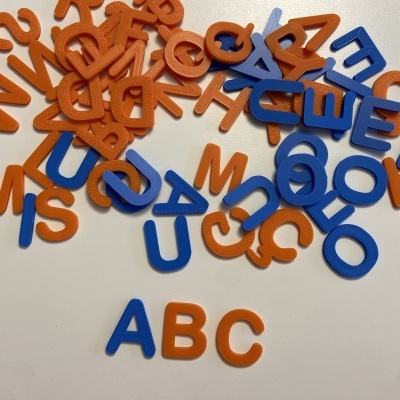 Alfabeto móvel # Letras de imprensa # maiúsculas