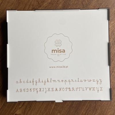 Caixa organizadora # Alfabetos cursivos # maiúsculo e minúsculo