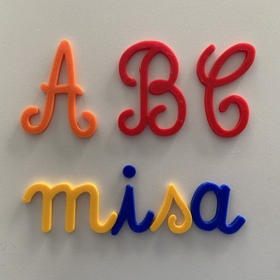 Alfabetos # Letras cursivas # Minúsculas e maiúsculas # com caixa