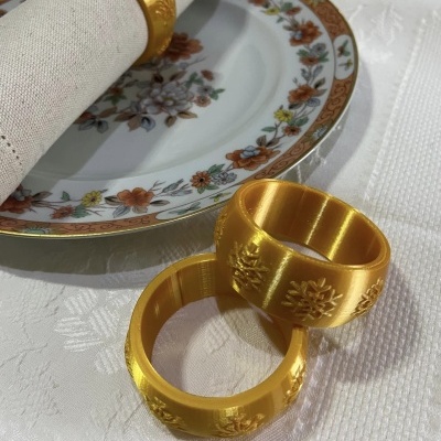 Argolas para guardanapos # Argolas Douradas