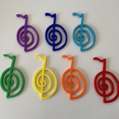 Símbolo - Cho Ku Rei - nas cores dos Chakras